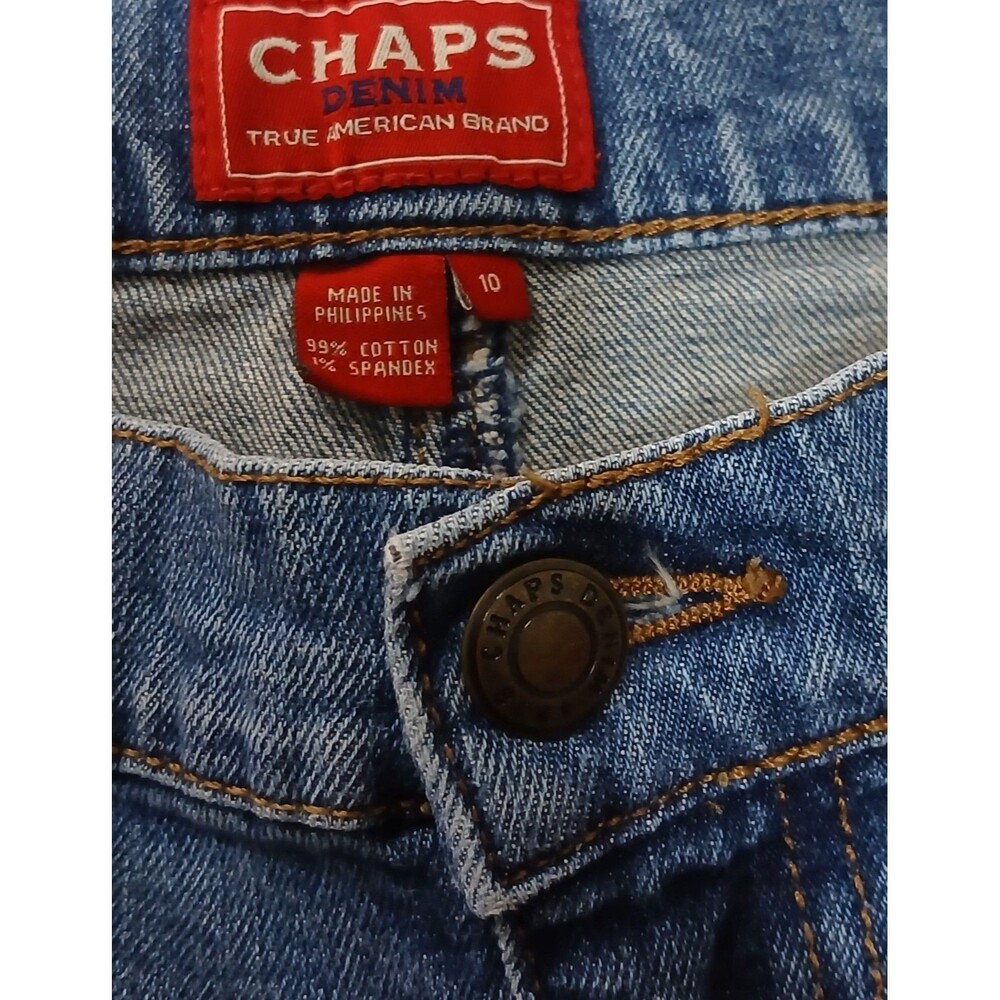 CHAPS DENIM Y2K BOOTCUT JEANS WOMENS 10 LIGHT WASH MID RISE - Picture 8 of 8